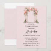 Rosa Aquädukt Polterabend Einladung (Vorne/Hinten)