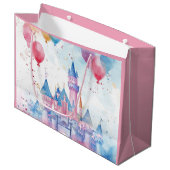 Rosa Aquädukte Burg Große Geschenktüte (Vorderseite Schrägansicht)