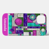 Rosa Aquamarin Art Dékettglas Case-Mate iPhone Hülle (Rückseite (Horizontal))