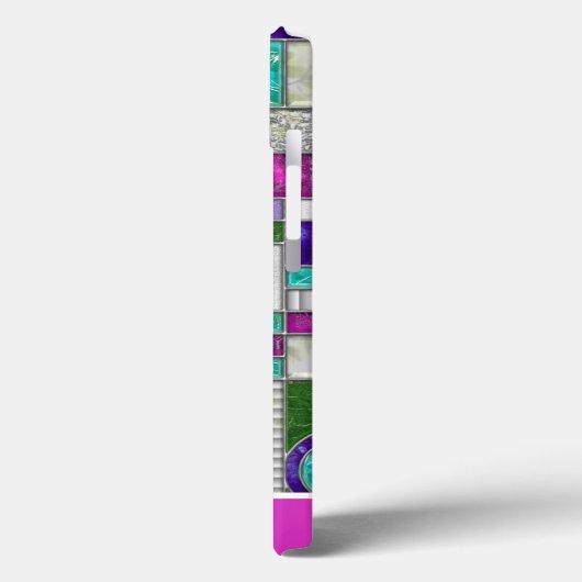 Rosa Aquamarin Art Dékettglas Case-Mate iPhone Hülle (Rückseite / Links)