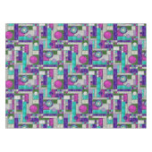 Rosa Aquamarin Art Dékettglas Tischdecke (Vorderseite (Horizontal))