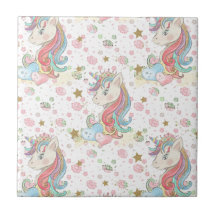 Rosa Aquamarin Gelb Einhorn farbig