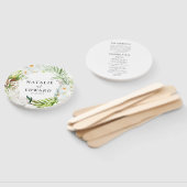 Rosa, aquamarin + Orchideenhochzeit Fächer (Non-assembled)