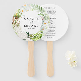 Rosa, aquamarin + Orchideenhochzeit Fächer