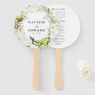 Rosa, aquamarin + Orchideenhochzeit Fächer