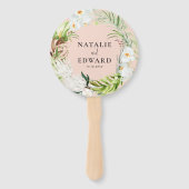 Rosa, aquamarin + Orchideenhochzeit Fächer (Vorderseite)