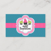 Rosa aquamarine Kuchen-Bäckerei Visitenkarte (Vorderseite)