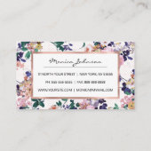 Rosa aquamarine, lila Goldpolka-Punkte Treuekarte (Rückseite)