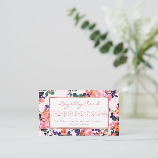 Rosa aquamarine, lila Korallengold-Polka-Punkte Bl Treuekarte (Stehend Vorderseite)