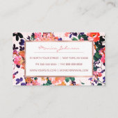 Rosa aquamarine, lila Korallengold-Polka-Punkte Bl Treuekarte (Rückseite)