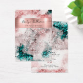 Rosa aquamarine Ohrkarte (Schreibtisch)