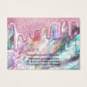 Rosa Aquamarine Pearl Opal Glitzer Tropfen Logo-Ar (Rückseite)