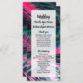 Rosa Aquamarine tropische Sommerpalmenfronten Programm (Vorne/Hinten)