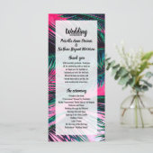 Rosa Aquamarine tropische Sommerpalmenfronten Programm (Stehend Vorderseite)