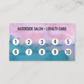 Rosa Aquamarine Wasserfarbe Abstrakt 10 Treuekarte (Vorderseite)