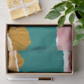 Rosa Aquamarines Abstraktes Dekoupage Tissue Paper Seidenpapier (Geschenk)