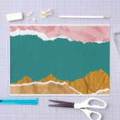 Rosa Aquamarines Abstraktes Dekoupage Tissue Paper Seidenpapier (Handwerk)