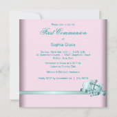 Rosa Aquamarines blaues Foto Erste kommunale Einla Einladung (Rückseite)