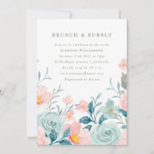 Rosa Aquamarines Brautparty Einladung (Vorderseite)