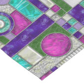 Rosa Aquamarines Hartglas Kurzer Tischläufer (Ecke)