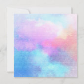 Rosa Aquamarines Wasser Tiffany Pink Ocean Aquarel Einladung (Rückseite)