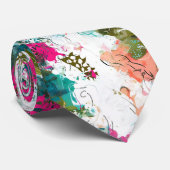 Rosa Aquarell, abstrakte Kunstkunst Krawatte (Gerollt)