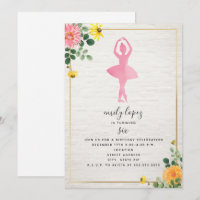 Rosa Aquarell Ballerina Bridge Rosa Geburtstag
