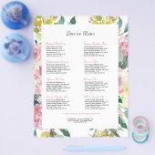 Rosa Aquarell-Blume Flyer (Einzeln)