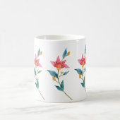 Rosa Aquarell-Blume Kaffeetasse (Mittel)