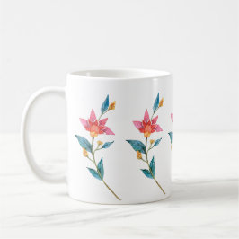 Rosa Aquarell-Blume Kaffeetasse