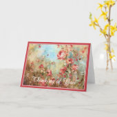 Rosa Aquarell-Blume Karte (Gelbe Blume)