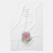 Rosa Aquarell Blume Liebe Küchentücher (Vertikal)