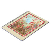 Rosa Aquarell-Blume Notizblock (Linke Seite)