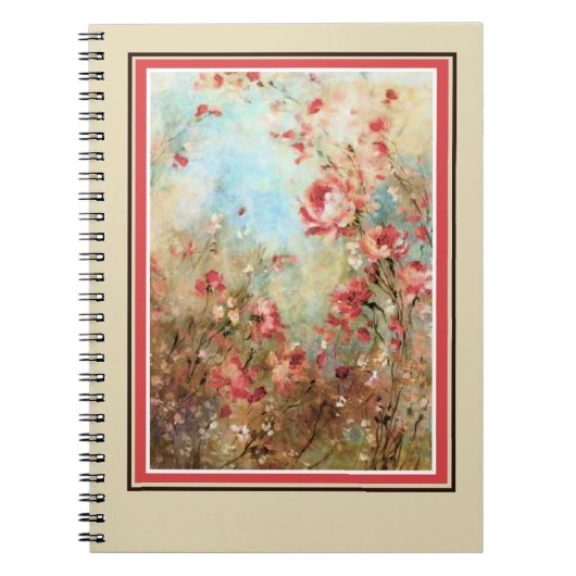 Rosa Aquarell-Blume Notizblock (Vorderseite)