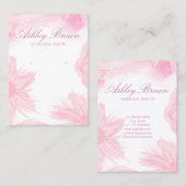 Rosa Aquarell Blume Schmuck Ohrring Display Visitenkarte (Vorne/Hinten)
