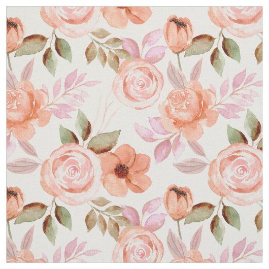 Rosa Aquarell-Blume Stoff (Muster)