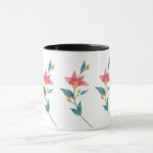 Rosa Aquarell-Blume Tasse (Zentrum)