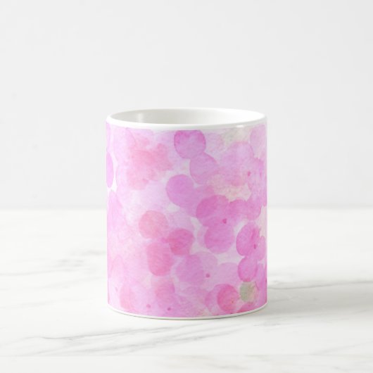 Rosa Aquarell Blume Tasse durch ORDesign. (Mittel)