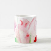 Rosa Aquarell Blume Tasse durch ORDesign. (Mittel)
