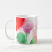 Rosa Aquarell Blume Tasse durch ORDesign. (Links)