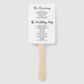 Rosa Aquarell Blume Typografie Hochzeitsprogramm Fächer (Rückseite)