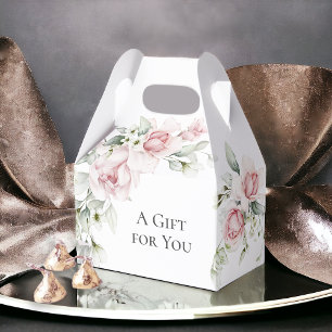 Rosa Aquarell-Blumen Ein Geschenk für Dich Geschenkschachtel