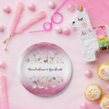 Rosa Aquarell Blumen Hochzeit