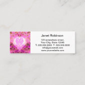 Rosa Aquarell-Blumenblatt Mini Visitenkarte (Vorderseite)