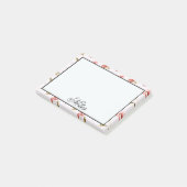 Rosa Aquarell-Blumengarten Post-it Klebezettel (angewinkelt)