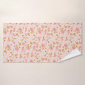 Rosa Aquarell-Blumenmuster Badehandtuch (Badehandtuch)