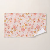 Rosa Aquarell-Blumenmuster Handtuch (Handtuch)