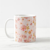 Rosa Aquarell-Blumenmuster Kaffeetasse (Links)