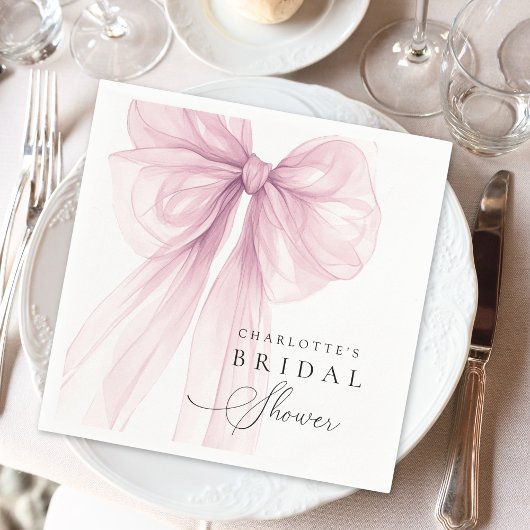Rosa Aquarell-Bogen-Junggesellinnenabschied Serviette