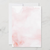 Rosa Aquarell Brautparty Einladung (Rückseite)